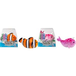 Lansay ZHU ZHU Aquarium Lot de 2 Poissons : 1 Moon Le Poisson Clown + 1 Coral Le narval Mini Univers Animal Interactif Dès 4 Ans - Publicité