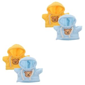 ibasenice 4 Pièces Décoration Miniature Mini-Accessoires Mini Peluches Déguisement d'animaux Mini Poupées Vêtements De Poupée Ours Tenues d'animaux en Peluche Chiffon Ours en Peluche Animal - Publicité