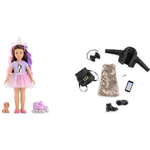 Corolle Girls Coffret Luna Licorne, Dressing de fête, poupée mannequin, accessoires, 28cm, dès 4 Ans - Publicité