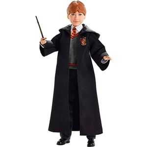 Mattel Harry Potter Poupée articulée Ron Weasley de 26 cm en uniforme Gryffondor en tissu avec baguette magique, à collectionner, jouet enfant, FYM52 - Publicité