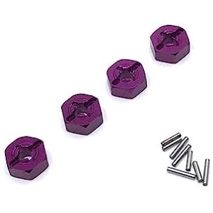 RCGOFOLLOW 4 pièces RC Voiture 12mm Hex Hub Adaptateur moyeux convertisseur Automobile Automobile modifié Remplacement pour WL Jouet 144010, Violet - Publicité