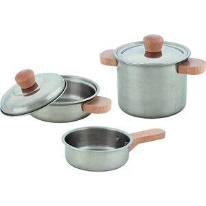 Goki 51509 – Set de Cuisine étoilée 5 pièces – Grande et Petite Casserole avec Couvercle et poêle – Kit de Jeu pour la Cuisine des Enfants, la Cuisine de poupée et Le Magasin de marchands - Publicité