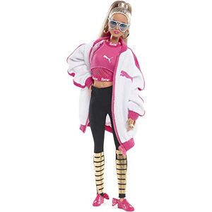 Barbie Signature poupée de Collection Puma à la Longue Queue de Cheval Blonde, Veste Blanche et Haut Rose, Jouet Collector, DWF59 - Publicité