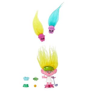 Mattel Trolls 3, Figurine Viva Hair Pops à Fonction Avec Vêtements Amovibles, 2 Hair Pops Et Accessoires Surprises Inclus, Jouet Enfant, A Partir De 3 Ans, HNF11 - Publicité