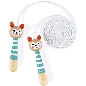 Janod Wooden Fox Skipping Rope Adjustable Size From 3 Years Old, J03198,blue orange - Publicité