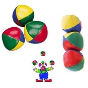 The Home Fusion Company Lot de 3 Traditionnel Balles de Jonglage Clown Multicolore & Cirque Style - Publicité