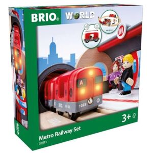 Brio World 33513 Circuit Métro Coffret complet de 20 pièces Circuit de train en bois Thème ville urbain transport en commun Jouet mixte à partir de 3 ans - Publicité