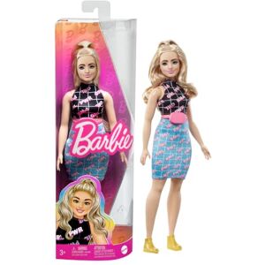 Barbie Fashionistas, Blonde, Morphologie Ronde, Tenue Girl Power, Vêtements Et Accessoires, Jouet Enfant, Dès 3 Ans, HPF78 - Publicité