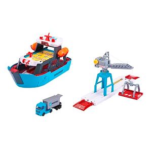 Majorette Port Jouet Creatix avec Navire conteneur Station Portuaire de Maersk Logistik (45 x 29 x 24 cm) avec Cargo, Grue Mobile et Camion Man avec conteneur, pour Les Enfants à partir de 5 Ans - Publicité