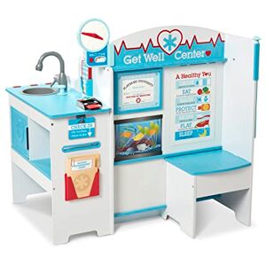 Melissa & Doug , Centre D'activité de Docteur, Jeux de rôle, Ensemble de jeu cabinet médical en bois avec accesoires, Jeu d'imitation chez le médecin, Cadeau pour filles et garçons de 3 4 5 6 7 ans - Publicité