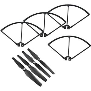 SM SunniMix Lot de 8pcs Hélice Protecteur et Helices, Accessoires de Drone pour SIRC S70W Holy Stone HS100 MQ001 T35 RC Noir - Publicité