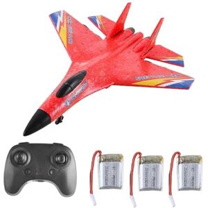 Enshey RC Avion SU27 EPP Mousse 2,4 Rechargeable Rouge Jouet'extérieur pourébutants 3 Batterie au Lithium Rechargeable - Publicité