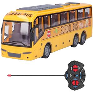 Alomejor Télécommande Bus Enfants Simulé Lumière LED RC School Bus Véhicule électronique Jouet - Publicité