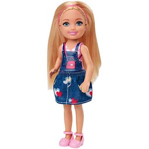 Barbie GHV65 Poupée Chelsea (15 cm, Blond) avec imprimé et Jupe en Jean pour Enfants de 3 à 7 Ans - Publicité