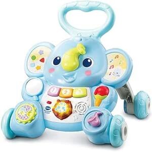 VTech Éléphanteau Trottino, Trotteur Pousseur Bébé 2 en 1, Tableau d'Éveil Interactif, Jouet d'Activité et de Développement, Apprentissage de la Marche, Cadeau Dès 9 Mois Contenu en Français - Publicité