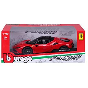 Bburago Burago   Ferrari   SF 90 Stradale   Reproduction de Voiture Miniature à échelle 1/18   Rouge   Jouet pour Enfant à Collectionner idéale dès 3 Ans   B18-16015 - Publicité