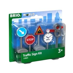 Brio World -33864 Panneaux de Signalisation Accessoire pour circuit de train en bois et circuit de voiture Jouet pour garçons et filles à partir de 3 ans - Publicité
