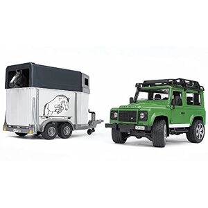 bruder Landrover Defender Met Paardentrailer En Paard - Publicité