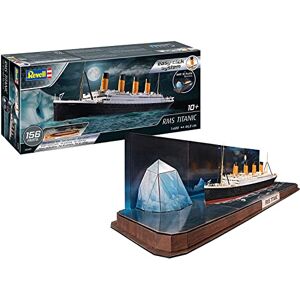 Revell -5599  05599 RMS Titanic + Puzzle 3D Iceberg modèle Bateau à Construire 1:600, RV05599, Multicolore - Publicité