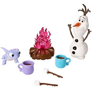 Mattel Disney La Reine des Neiges 2 Coffret Amis et Chamallow avec figurines Olaf et Bruni et 5 accessoires de feu de camp, Jouet Enfant, Dès 3 ans, HLW62 - Publicité