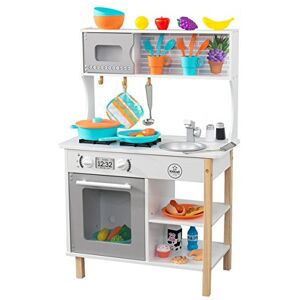 KidKraft All Time Cuisine Enfant en Bois, Dinette incluant Accessoires, ustensiles, Jouet Aliments, Jeu d'imitation, Jouet Enfant dès 3 Ans, 53370 - Publicité