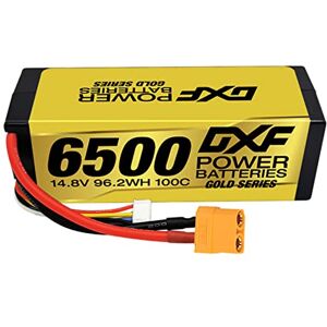 DXF 4S 6500mAh 14.8V 100C boîtier Rigide de Batterie au Lithium Haute capacité avec Prise XT90, adapté pour Voiture rc à l'échelle 1:8, multicopter rc, hélicoptère rc, Bateau rc - Publicité