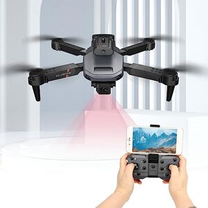 Cuifati Mini Drone pour Adultes Débutants Enfants, Quadricoptère RC Portable avec Double Caméra 4K HD Zoom 50x, Avion Hélicoptère de Poche Pliable avec 3D Flips Altitude Hold Mode sans - Publicité