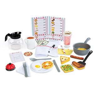 Melissa & Doug Aliments et Accesoires Restaurant Star Diner, Cuisine pour enfants, Aliments en bois, Jeux de rôle restaurant, Jeu d'imitation, Cadeau pour garçons et filles de 3 4 5 6 7 ans - Publicité