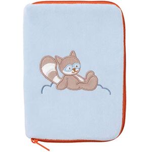 Nattou Couverture de Livre En Peluche Raton Laveur Bob, Avec Fermeture Éclair, 24 x 17 cm, Jim Et Bob, Bleu/Gris/Orange - Publicité