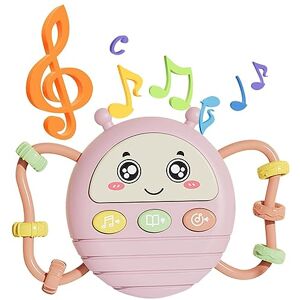 Bexdug Jouet de Piano pour Jouets de Dentition 2 en 1 et Tambour pour avec 5 Modes Jouets de Dentition éducatifs et sûrs pour garçons Filles Exercice, Jouets pour pour Cadeaux d'anniversaire - Publicité