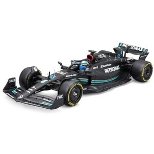 Bburago 1/24 Racing 2023 Mercedes-AMG F1 W14 E-Performance avec Casque #Russell Nouveauté 2024 : Une réplique précise pour Les Fans de Course, capturant l'esprit de la compétition - Publicité