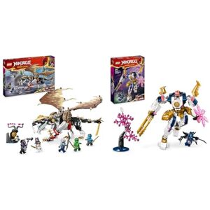 Lego Ninjago Egalt Le Maître Dragon, Jouet Ninja avec 5 Minifigurines Ninja Dont Personnages Lloyd & Ninjago Le Robot Élémentaire de la Technologie de Sora, Jouet de Construction pour Enfants - Publicité