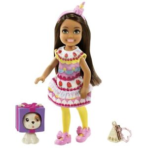 Barbie Mattel  Club Chelsea, Cake Dress-Up Costume Doll with Pet - Publicité