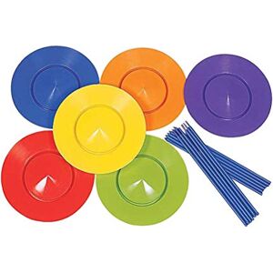 BSTCAR Set de Jonglerie 6 Assiettes tournantes et 12 bâtons Jeu de Jonglerie de Cirque Jeu d'équilibre Jouet de Jonglerie Accessoires de Performance Clown Cirque Couleurs pour Enfants (Coloré) - Publicité