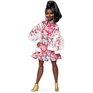 Barbie Signature Poupée de Collection BMR1959 Articulée Brune, Vêtue d’Un Blouson et d’Une Robe à Fleurs, Jouet Collector, GHT94 Multicolore - Publicité