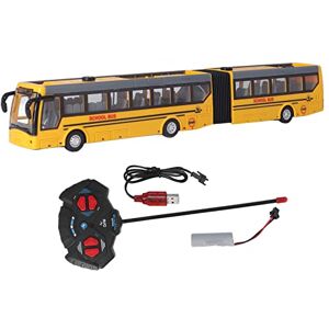 Luqeeg Bus RC pour Enfants, Jouet de Bus Scolaire Haute Simulation à L'échelle 1:48, Bus de Ville télécommandé avec Intérieur Réaliste, Véhicules de Voiture RC Sûrs et Durables, Cadeau (Jaune) - Publicité