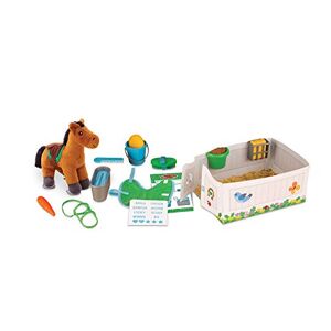 Melissa & Doug Feed & Groom Horse Care Play Set , Pretend Play , Play Set , 3+ , Gift for Boy or Girl - Publicité