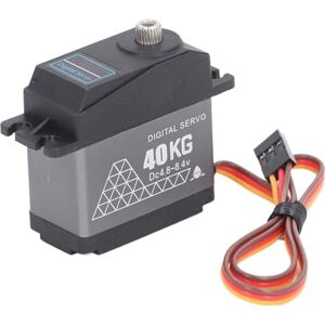 Alomejor Servo Numérique RC 40 Kg, Couple élevé avec Bras Servo en Métal 25 T pour Voitures, Bateaux, Robots 1/12, 1/10, 1/8 RC - Publicité