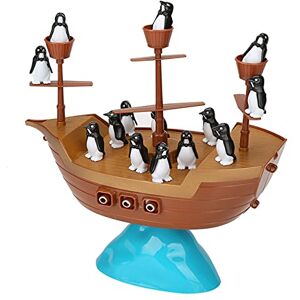 Garosa Jeu d'équilibrage de Bateau de Pirate Navire Pirate Passionnant Ne Laissez Pas le Pingouin Tomber au Fond Blocs de Construction Empilables Jouets Montessori Jeu de Société pour Enfants en Bas âge - Publicité