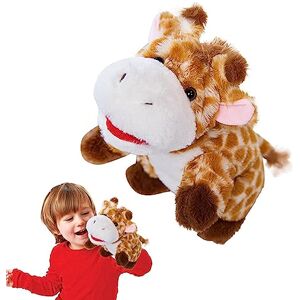 Marionnettes à Main pour Adultes Jouet en Peluche Animal Mignon et Doux,Marionnettes en Peluche à Bouche Mobile pour Faire Jouer pour Les bébés, théâtre marionnettes pour - Publicité