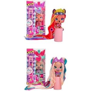 VIP PETS Bow Power Aurora + Kim S6   Poupée Chien à Collectionner avec Un Look Urbain et des Cheveux Longs de 30 cm à peigner ou décorer Jouet Cadeau pour Filles +3 Ans - Publicité