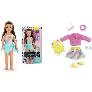 Corolle Girls Coffret Luna à la Plage, poupée Mannequin + Dressing Fluo, 28 cm, dès 4 Ans - Publicité