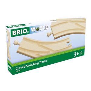 Brio World 33346 Aiguillages Courbes 144 mm Accessoire pour circuit de train en bois Jouet pour garçons et filles à partir de 3 ans - Publicité