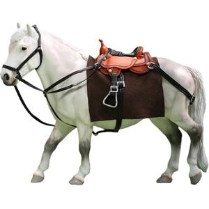 Qianly Modèle de Cheval à L'échelle 1/12, Jouets Ornements, Figurine de Cheval Miniature à Collectionner pour 6 Pouces, Figurine D'action, Accessoire de, Blanc - Publicité