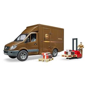 bruder Mercedes Benz Sprinter UPS Delivery Van with Pallet Mover and Figure - Publicité