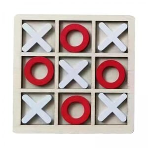 Baoblaze 2x Tic TAC Toe Jeu de Société En Bois Jeux de Stratégie Jeu D'échecs XO pour Les Enfants - Publicité