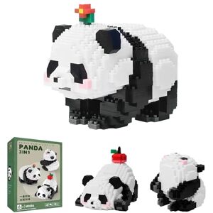 Hojalis 3 In1 Panda Blocs de Construction, 940 Pièces Panda Micro Blocs de Construction, Micro Blocs de Construction Kit, Panda Jouet de Construction pour Enfants, Filles Et Garçons 8 Ans - Publicité