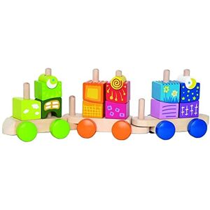 Hape E0417 Fantastia Train Wooden Building Blocks Train - Publicité