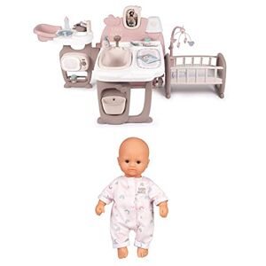 A&D Medical Smoby Baby Nurse Grande Maison des Bébés Cuisine + Salle de Bain + Chambre Pliable et Transportable 220376 + Smoby Baby Nurse Bébé d'amour 32cm Dès 2 Ans 220103 - Publicité