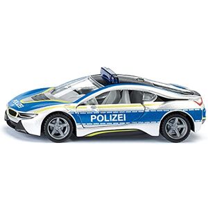 SIKU 2303, BMW i8 Voiture de Police, métal/plastique, 1:50, bleu/argenté, Portes Papillon ouvrables, Roues interchangeables, Pneus caoutchoutés, - Publicité